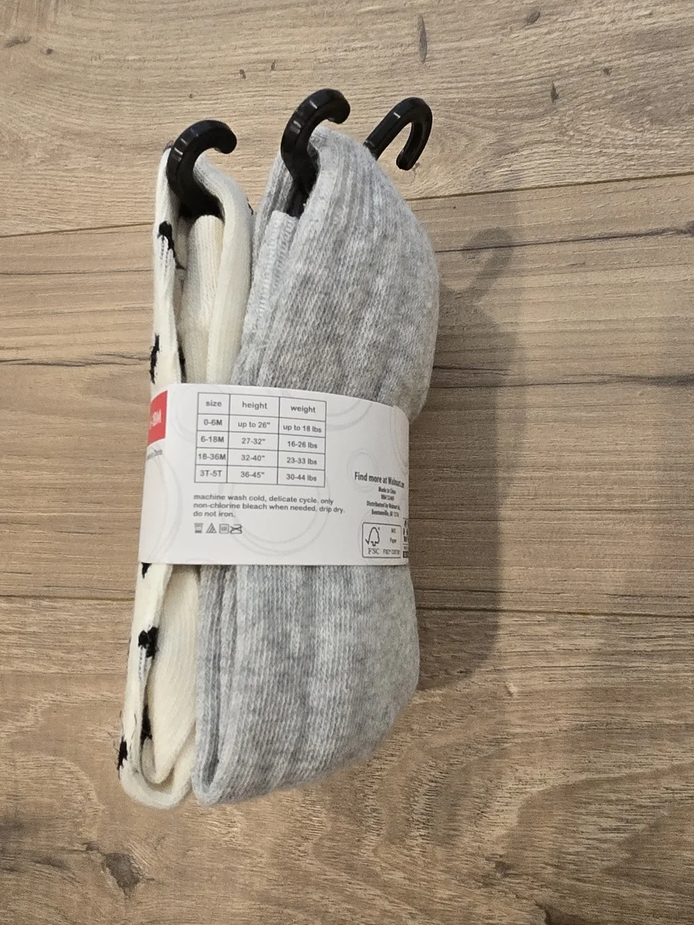 🌻 NWT Baby Girl Tights Set - Cream Heart & Heather Grey Cable Knit Size 6-18M